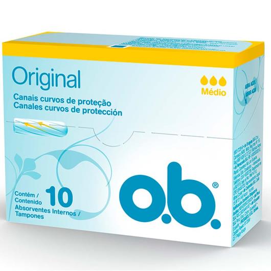 Absorvente interno O.B médio regular 10 unidades  - Imagem em destaque