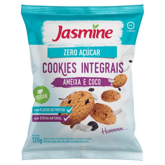 Biscoito Cookie Vegano Integral Ameixa e Coco Zero Açúcar Jasmine Pacote 120g - Imagem em destaque