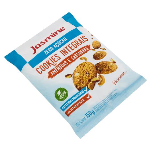 Biscoito Cookie Integral Amêndoas e Castanhas Zero Açúcar Jasmine Pacote 150g - Imagem em destaque