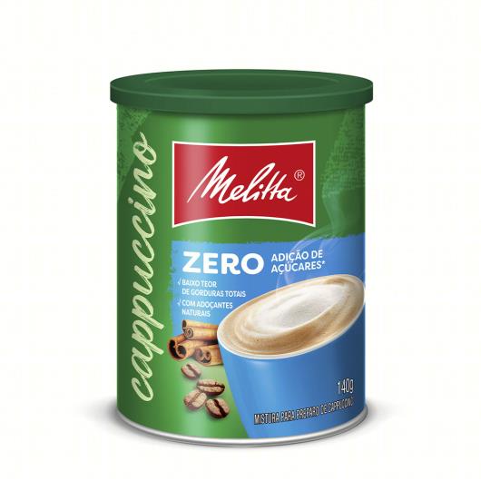 Cappuccino Solúvel Melitta Zero adição de Açúcares Lata 140g - Imagem em destaque