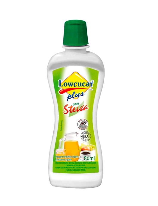 Adoçante Lowçucar Plus stevia líquido 80ml - Imagem em destaque