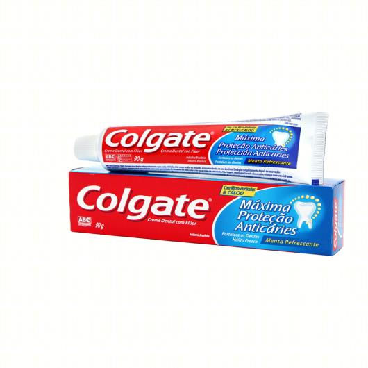 Creme Dental Menta Refrescante Colgate Máxima Proteção Anticáries Caixa 90g - Imagem em destaque