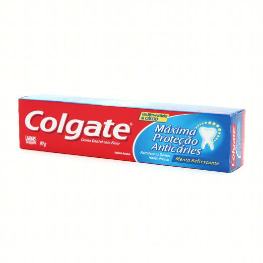 Creme Dental Menta Refrescante Colgate Máxima Proteção Anticáries Caixa 90g - Imagem em destaque