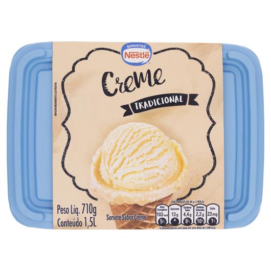 Sorvete Creme Tradicional Nestlé Pote 1,5L - Imagem em destaque