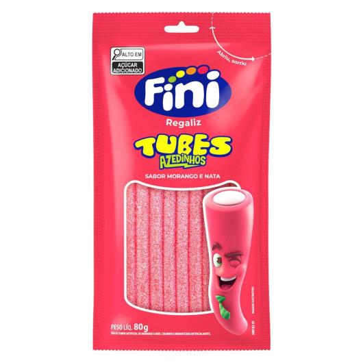 Regaliz Fini Tubes Morango Azedinhos 80g - Imagem em destaque