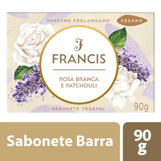 Sabonete Barra Vegetal Rosa Branca e Patchouli Francis 90g - Imagem em destaque