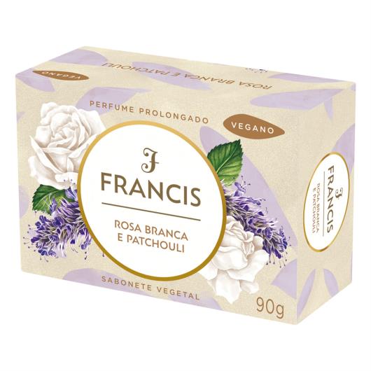 Sabonete Barra Vegetal Rosa Branca e Patchouli Francis 90g - Imagem em destaque