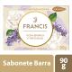 Sabonete Barra Vegetal Rosa Branca e Patchouli Francis 90g - Imagem 7896090400010-01.png em miniatúra