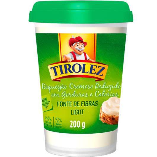 Requeijão Tirolez cremoso light com fibras 200g - Imagem em destaque