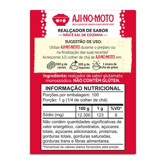 Realçador de Sabor Umami Ajinomoto Refil 100g - Imagem em destaque