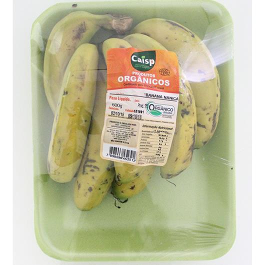 Banana nanica orgânica Caisp  600 g - Imagem em destaque