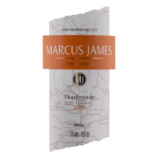 Vinho Brasileiro Branco Meio Seco Marcus James Chardonnay Serra Gaúcha Garrafa 750ml - Imagem em destaque