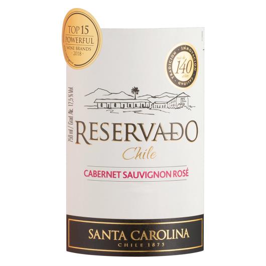Vinho Chileno Rosé Meio Seco Reservado Santa Carolina Cabernet Sauvignon Valle Central Garrafa 750ml - Imagem em destaque