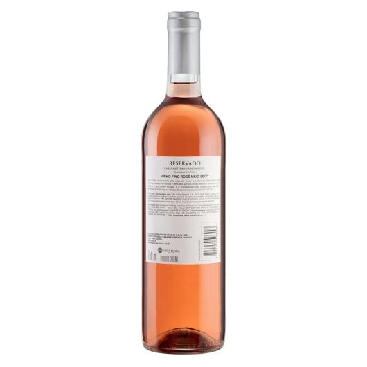 Vinho Chileno Rosé Meio Seco Reservado Santa Carolina Cabernet Sauvignon Valle Central Garrafa 750ml - Imagem em destaque