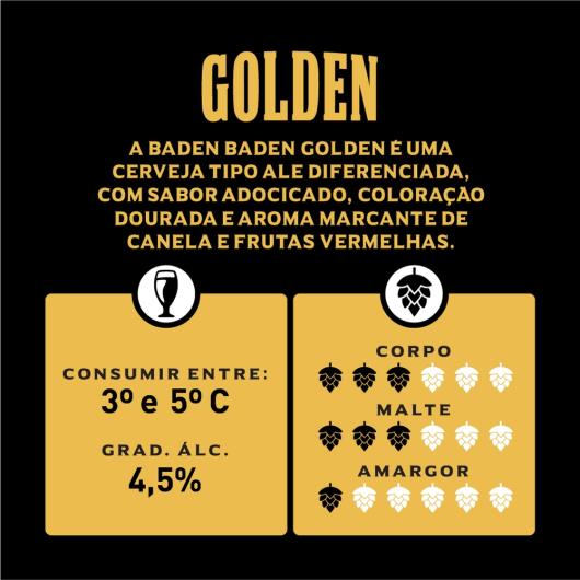 Cerveja Baden Baden Golden Ale Garrafa 600ml - Imagem em destaque