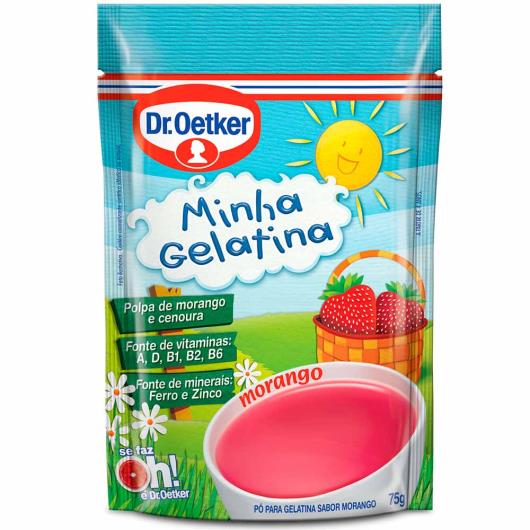 Gelatina em pó Oetker minha gelatina sabor morango 75g - Imagem em destaque