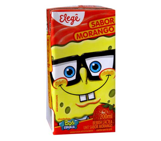 Bebida láctea Elegê Bob Esponja morango 200ml - Imagem em destaque