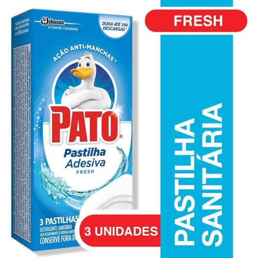 Desodorizador Sanitário Pato Pastilha Adesiva Fresh 3 unidades - Imagem em destaque