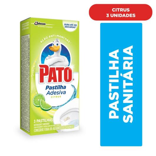 Desodorizador Sanitário Pato Pastilha Adesiva Citrus 3 unidades - Imagem em destaque