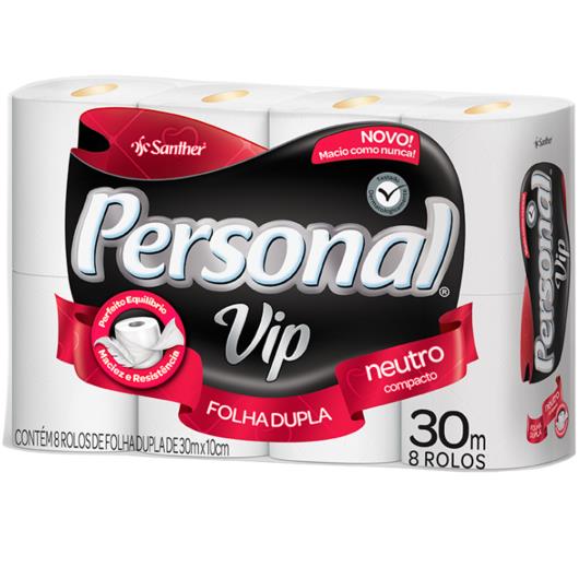 Papel higiênico Personal Vip neutro 30 metros 8 unidades - Imagem em destaque