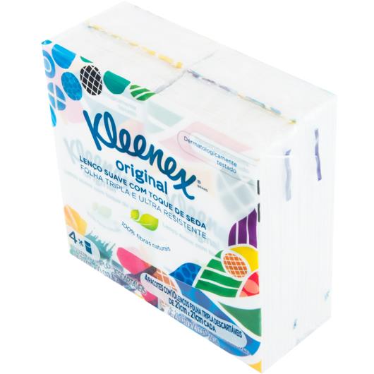 Lenço de papel Kleenex com 4x10 unidades - Imagem em destaque