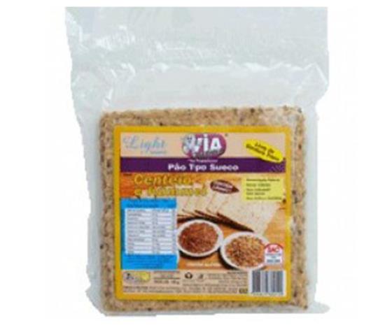 Pão Via Delícia sueco orgânico centeio e linhaça light 180g - Imagem em destaque