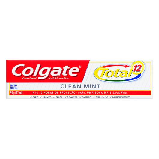 Creme Dental Clear Mint Colgate Total 12 Caixa 90g - Imagem em destaque