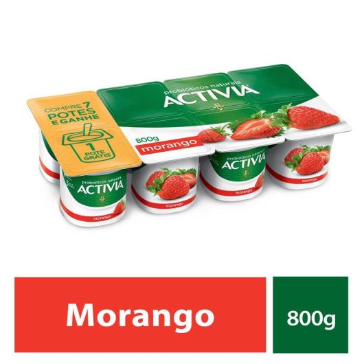 Activia Polpa Morango 8 unidades embalagem econômica 800g - Imagem em destaque