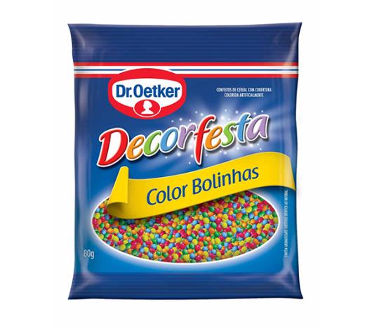 Confete Oetker decorfesta color bolinhas 80g - Imagem em destaque