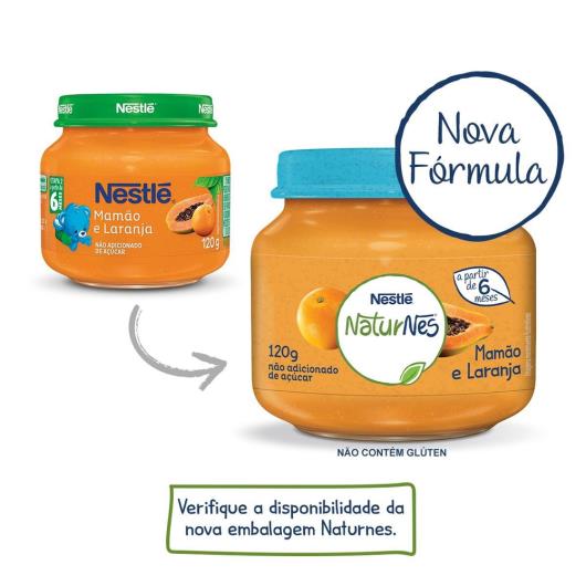 Papinha Nestlé Naturnes Mamão e Laranja 120g - Imagem em destaque