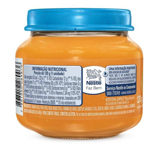 Papinha Nestlé Naturnes Mamão e Laranja 120g - Imagem em destaque