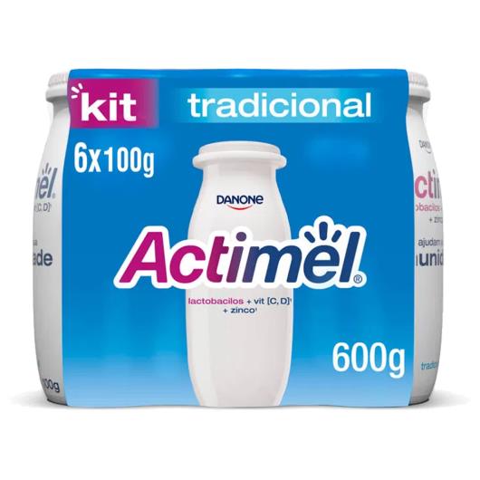 Leite Fermentado Danone Actimel Vitamina C Tradicional 6Unidades 100g - Imagem em destaque