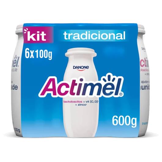 Leite Fermentado Danone Actimel Vitamina C Tradicional 6Unidades 100g - Imagem em destaque