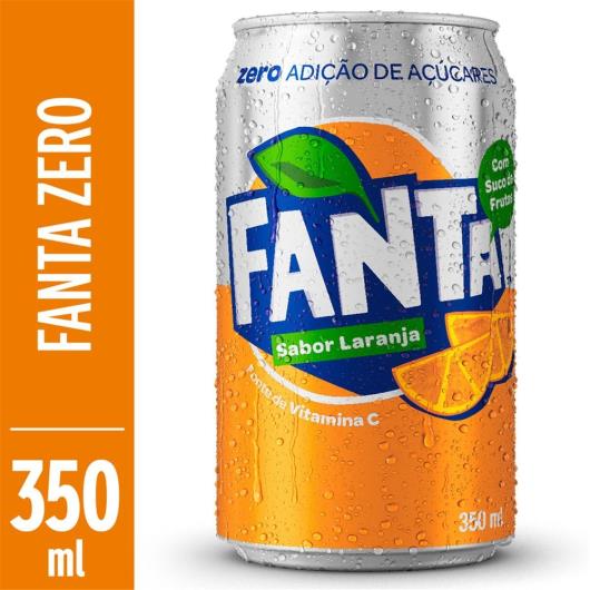 Refrigerante Fanta Sabor Laranja Zero LATA 350ML - Imagem em destaque