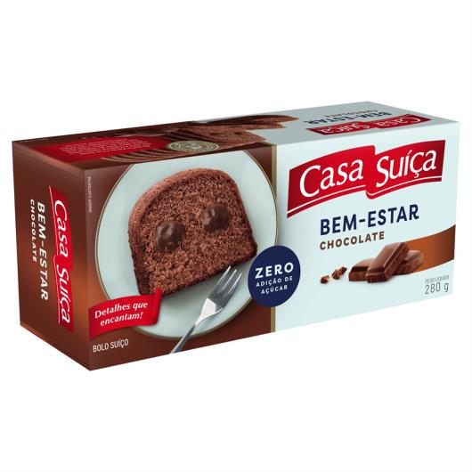 Bolo Casa Suíça zero adição de açúcar sabor chocolate 280g - Imagem em destaque