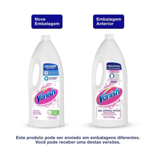 Vanish Tira Manchas Gel Multiuso Crystal White para roupas brancas 1,5L - Imagem em destaque