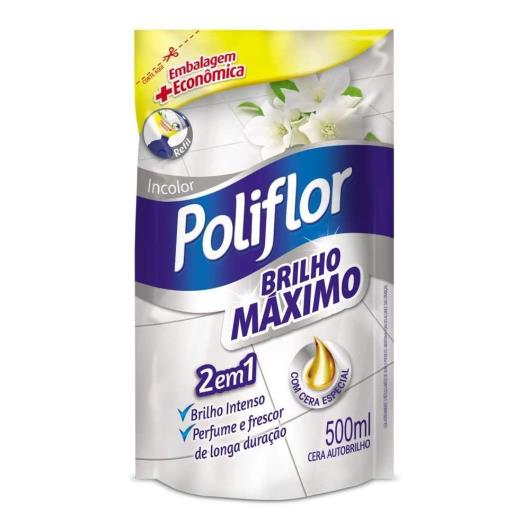 Cera Líquida Autobrilho Incolor Poliflor Brilho Máximo Sachê 500ml Refil - Imagem em destaque