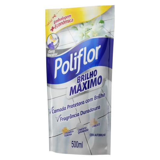 Cera Autobrilho Incolor Poliflor Brilho Máximo Refil Embalagem Econômica 500ml - Imagem em destaque