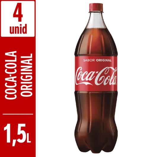 Refrigerante Coca-Cola ORIGINAL  pet 1,5L c/ 4 unidades - Imagem em destaque