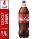 Refrigerante Coca-Cola pet 1,5L c/ 4 unidades - Imagem 7894900018547.png em miniatúra