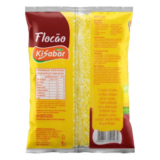 Farinha de Milho Flocão Kisabor Pacote 500g - Imagem em destaque