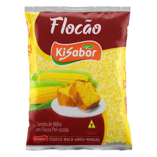 Farinha de Milho Flocão Kisabor Pacote 500g - Imagem em destaque