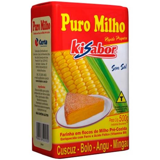 Polenta em flocos milho Kisabor 500g - Imagem em destaque