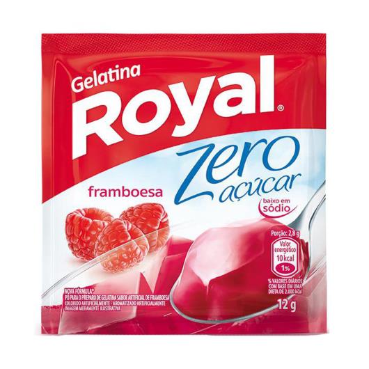 Gelatina Pó Framboesa Zero Açúcar Royal Pacote 12g - Imagem em destaque