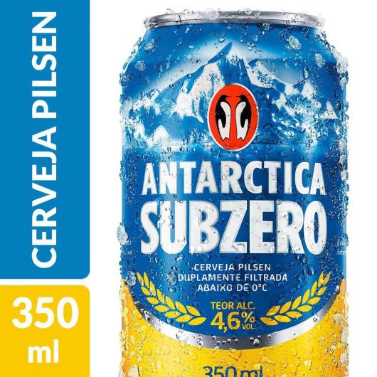 Cerveja Antarctica Sub Zero Pilsen 350ml Lata - Imagem em destaque