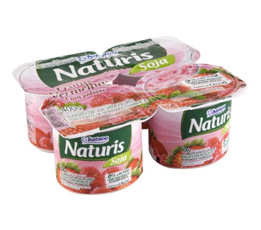 Alimento de soja Batavo Naturis iogurte pedaços de frutas vermelhas 400g - Imagem em destaque
