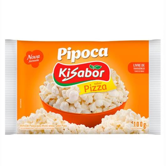 Pipoca Kisabor para Microondas Sabor Pizza 100g - Imagem em destaque