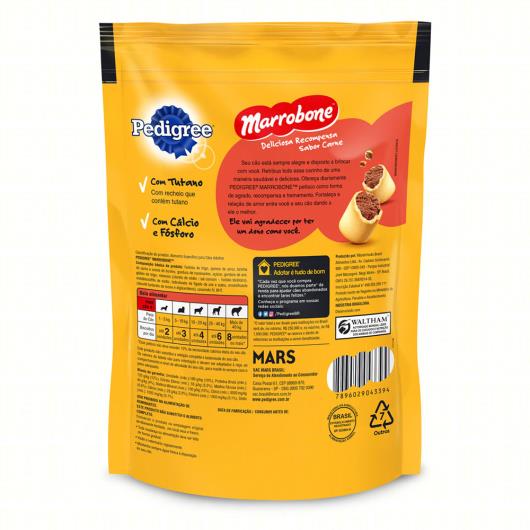 Petisco para Cães Adultos Recheio Carne Pedigree Marrobone Pouch 200g - Imagem em destaque