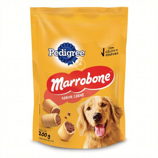 Petisco para Cães Adultos Recheio Carne Pedigree Marrobone Pouch 200g - Imagem em destaque