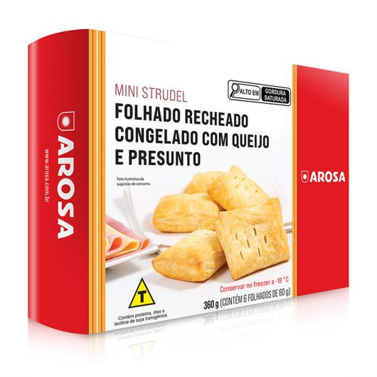 Folhado recheado congelado sabor queijo e presunto Arosa 360g - Imagem em destaque